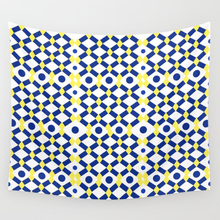 Moroccan Inspired Tile Pattern Wall Tapestry