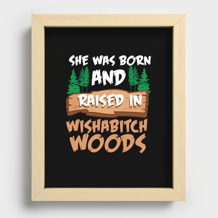 Wishabitch Woods Recessed Framed Print