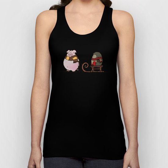 Pig and hedgehog Unisex Tank Top