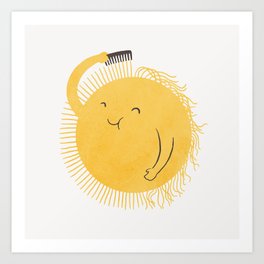 Good Morning, Sunshine Kunstdrucke | Badhairday, Hair, Hello, Youaremysunshine, Feelgreat, Morning, Yellow, Drawing, Sun, Summer 