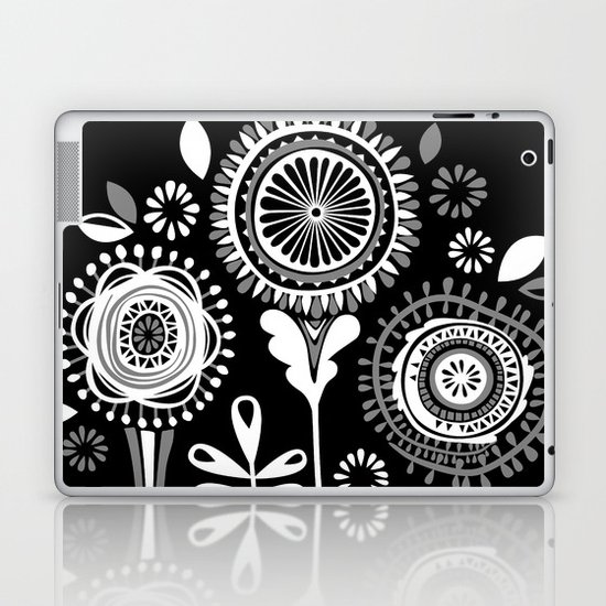 Folksy Flowerheads reverse Laptop & iPad Skin