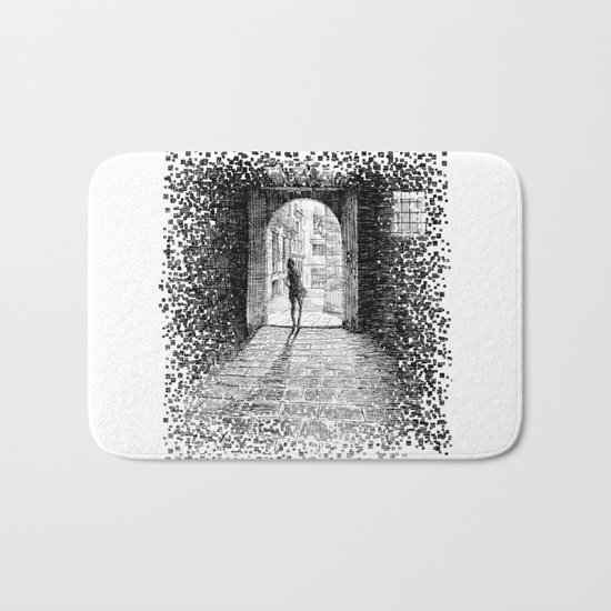 Light - Black ink Bath Mat