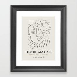 Vintage poster-Henri Matisse-Linear drawings. Framed Art Print