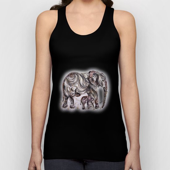 Mom Eephant Unisex Tank Top