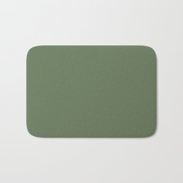 Dark Green Solid Color Pantone Dill 18-0108 TCX Shades of Green Hues Bath Mat