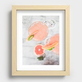 Pink Cocktails Recessed Framed Print