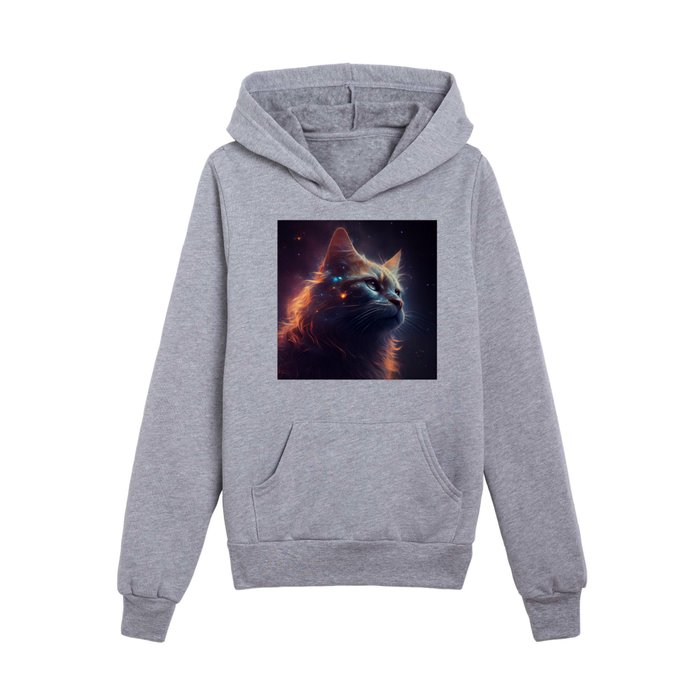 Galaxy Cat Kids Pullover Hoodie