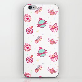 Cute Colourful Magical Girl Pattern with Hearts, Stars & Sparkles iPhone Skin