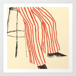 Stripe Pants Art Print