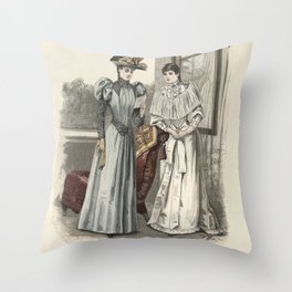 Victorian Costume design Throw Pillow