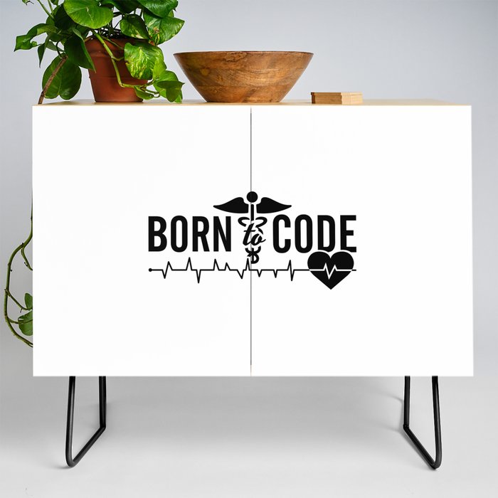 Born To Code Medical Coder Programmer ICD Coding Credenza