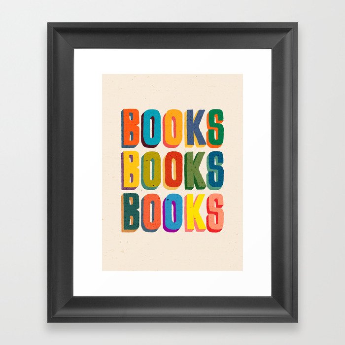 Books books books Framed Art Print