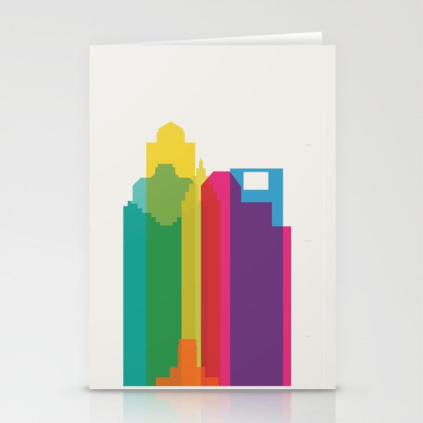 Shapes of Houston. Accurate to scale Stationery Cards