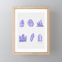 Crystals - Purple Agate Framed Mini Art Print