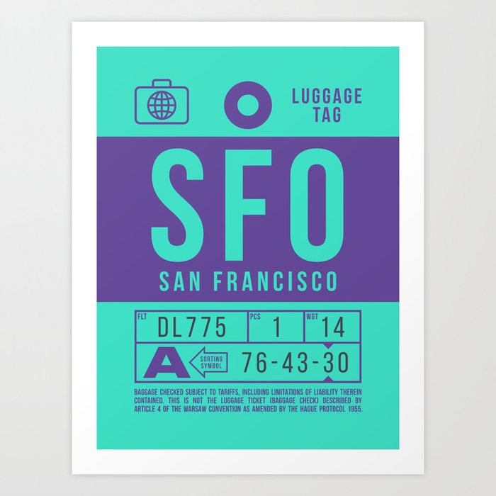 Luggage Tag B - SDF Louisville Kentucky USA Poster by neotokyo