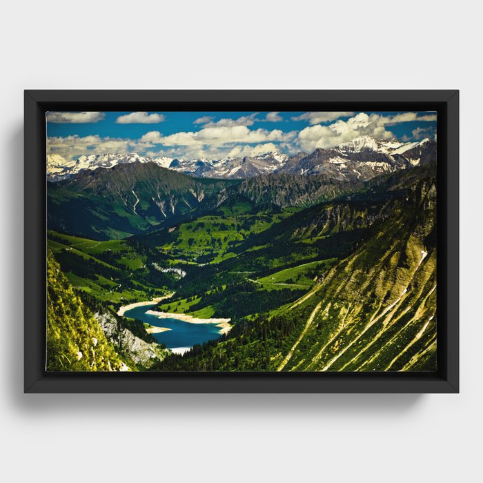 Swiss Alps Framed Canvas