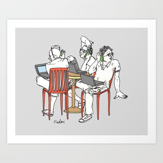 Let's meet for a coffee Art Print