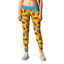 Deadly but Colorful. Pills Pattern Leggings | Death, Drugs, Sleep, Curated, Graphicdesign, Drug, Warning, Funny, Hallucination, Poison 