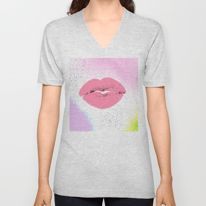 Lips modern decor V Neck T Shirt