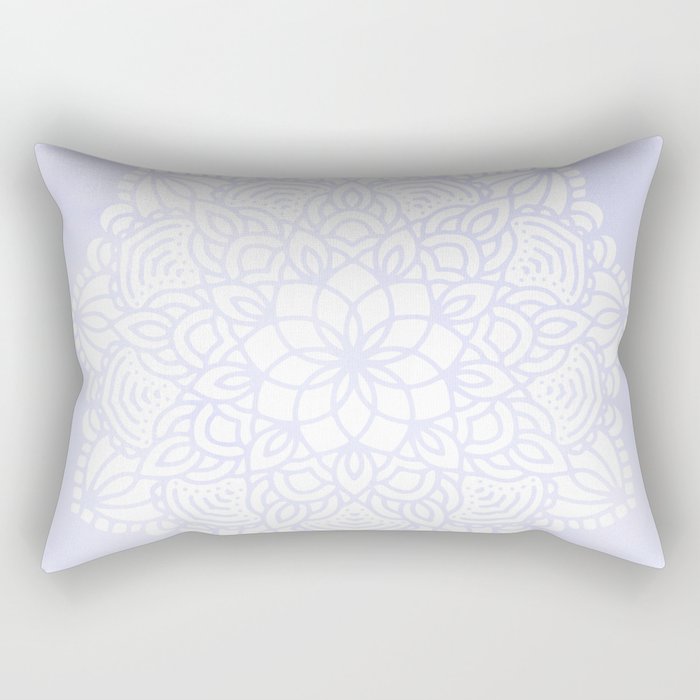 Very Peri 2022 Color Of The Year Violet Periwinkle Mandala II Rectangular Pillow