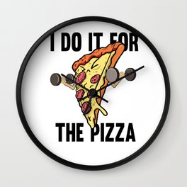 Fitness Pizza Sports Fast Food Diet funny gift Wall Clock