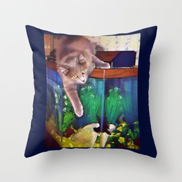 Mary Cat Throw Pillow