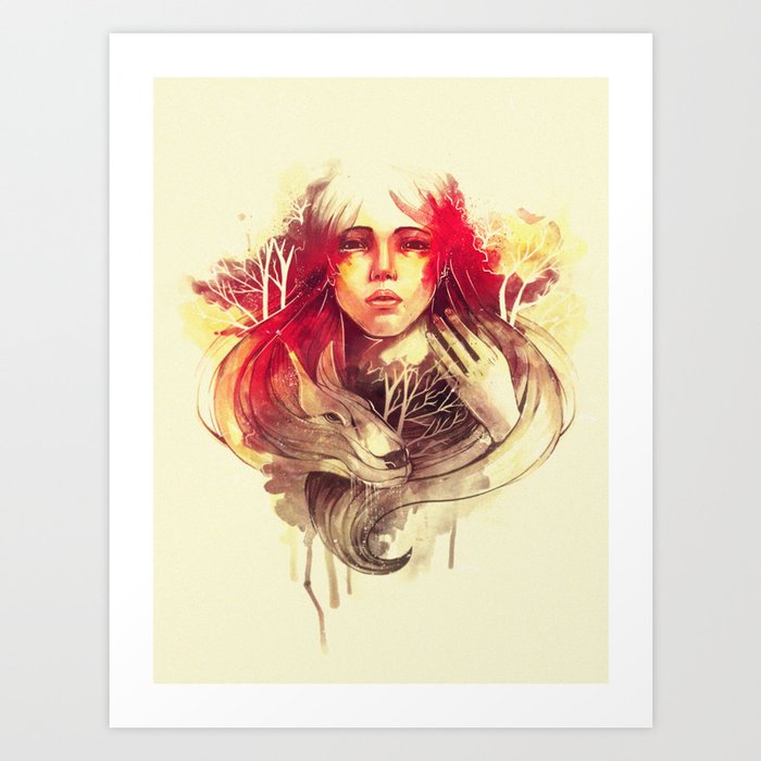 Purity In Red Art Print