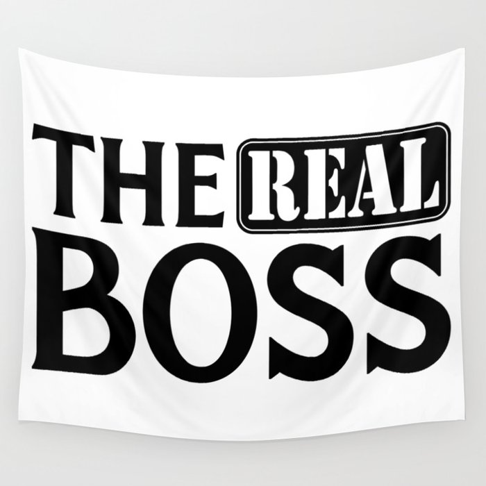 The Real Boss Funny Couples Quote Wall Tapestry