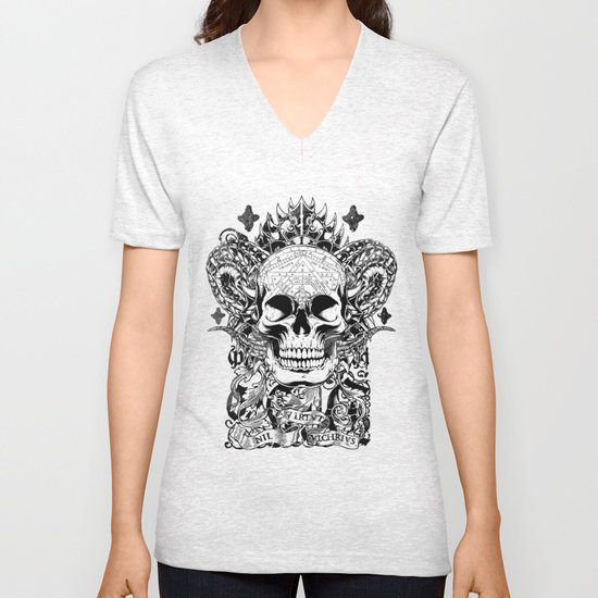 Cobra skull Unisex V-Neck