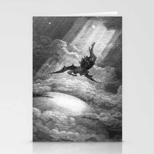 Gustave Doré Paradise Lost Fall to Earth Stationery Cards