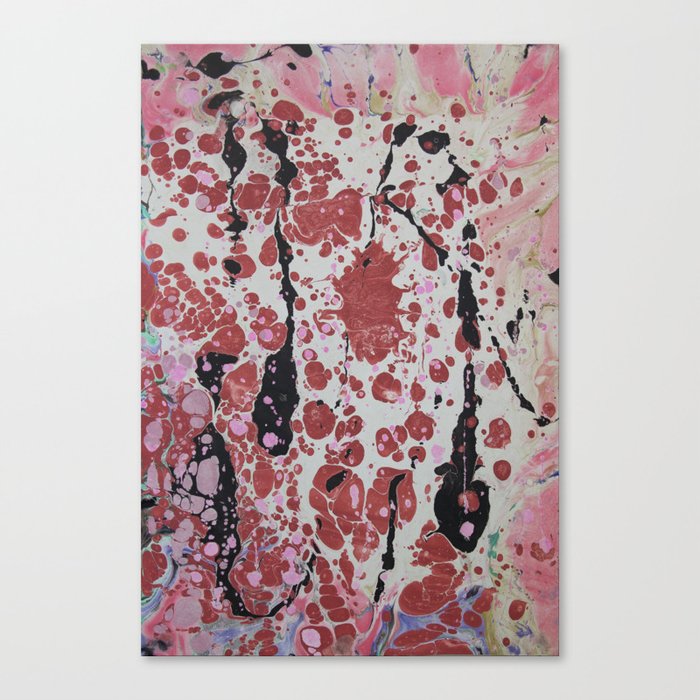 Witchy Drops marbleized print Canvas Print