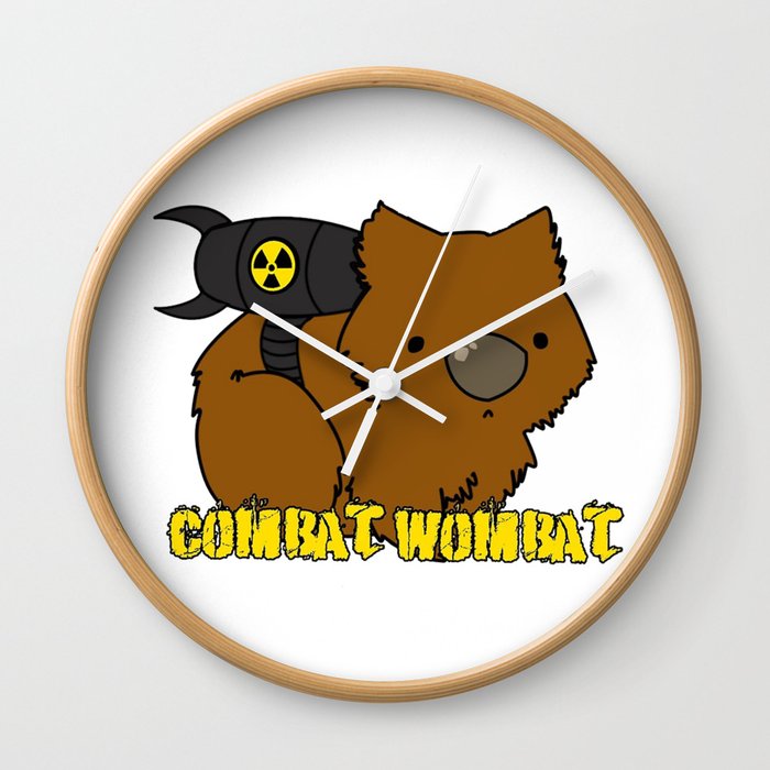 Combat Wombat Wall Clock