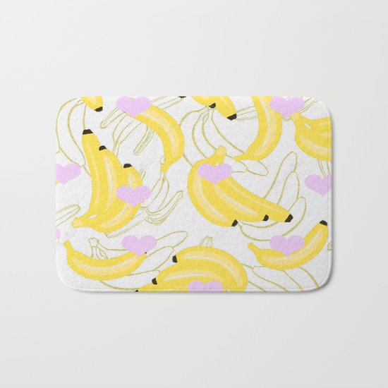 Bananas with love Bath Mat