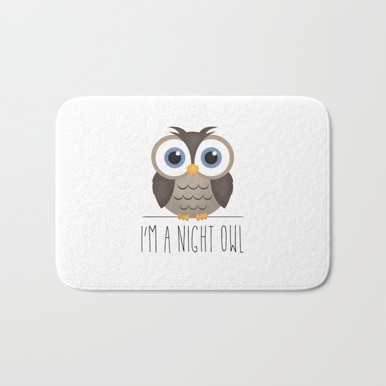 I'm A Night Owl Bath Mat