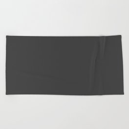 Dark Gray Grey Solid Color Pairs PPG Starless Sky PPG0995-7 Beach Towel