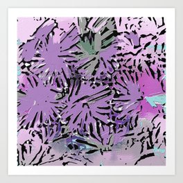 The Garden in Shades of Purple and Pink Art Print