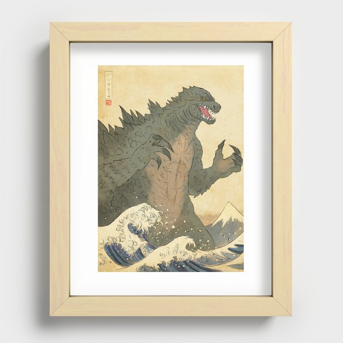 Godzilla Ukiyo-e Art Print by hkxdesign | Society6