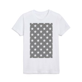 STARS DESIGN (WHITE-GREY) Kids T Shirt