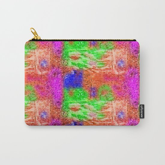 Colourful Abstract Texture Carry-All Pouch