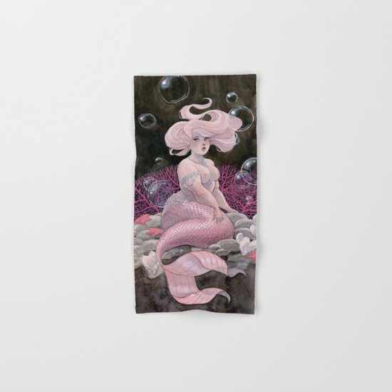 Pink and pearls mermaid Hand & Bath Towel