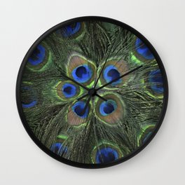 Peacock Flower Wall Clock