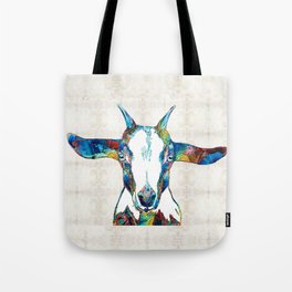 Colorful Goat Art - Colorful Ranch Farm Life - Sharon Cummings Tote Bag