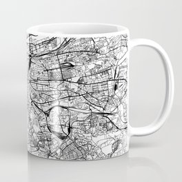 Prague White Map Coffee Mug