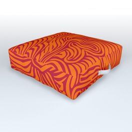 orange red flow Outdoor Floor Cushion