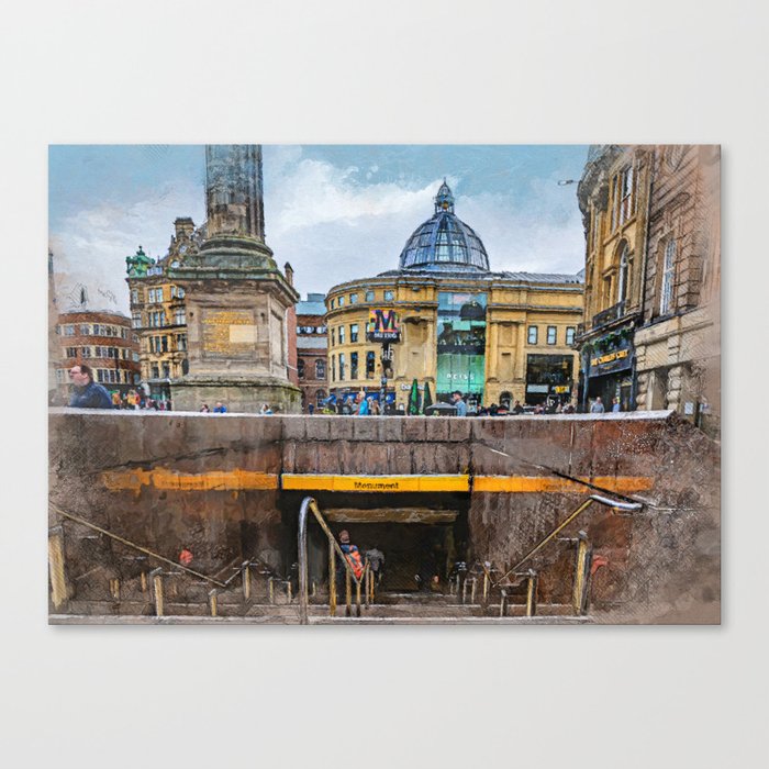 Newcastle Upon Tyne City Art Newcastle England Canvas Print By Jbjart Society6