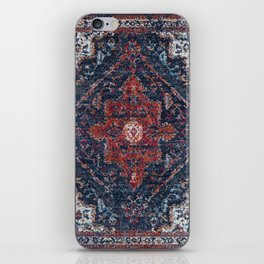 Persian blue and red retro rug iPhone Skin