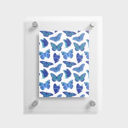Texas Butterflies – Blue and Teal Pattern Floating Acrylic Print