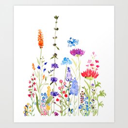 Wildflower Painting Art Prints For Any Decor Style Society6