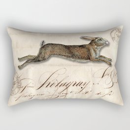 The French Rabbit Rectangular Pillow