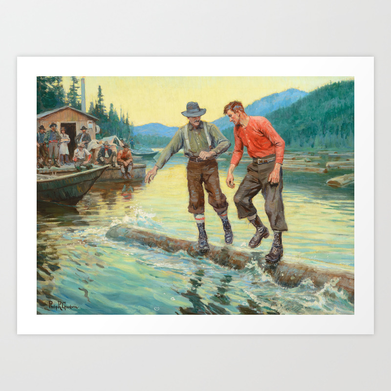 Philip R Goodwin 1881 1935 Log Rollers 1921 Art Print By Asarstudios Society6